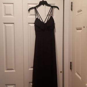 Jessica Simpson black strappy maxi dress